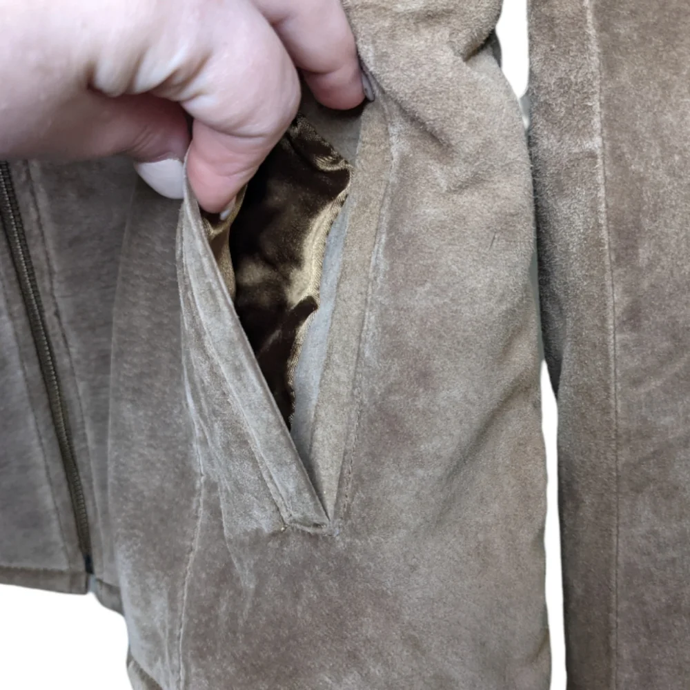 Croft & Barrow Tan Sherpa-Lined Faux Suede Jacket 🤎 - Picture 5 of 8